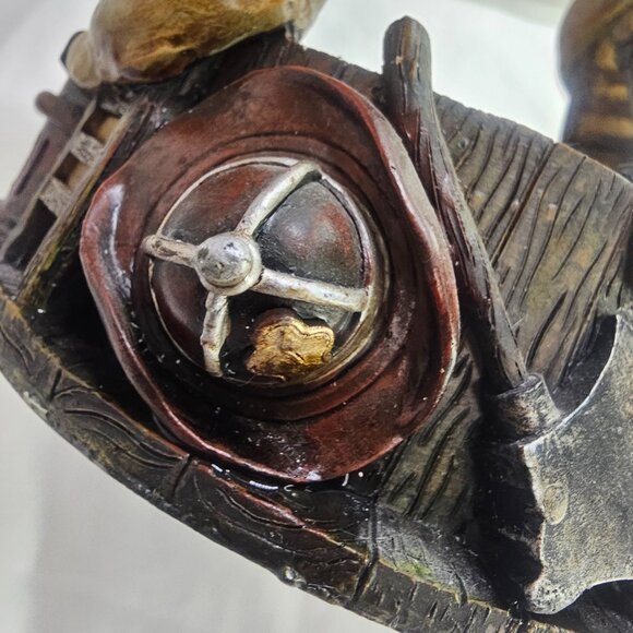 Firehouse Dalmatian Dog Fireman Firefighter Ladder Hose Basket W/ Handle Resin H - Picture 6 of 15